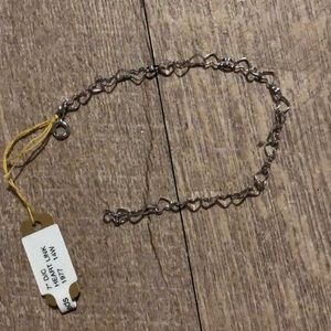 Beautiful silver heart link bracelet